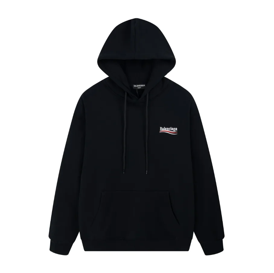 Balenciaga Hoodie Negra, blanca y azul