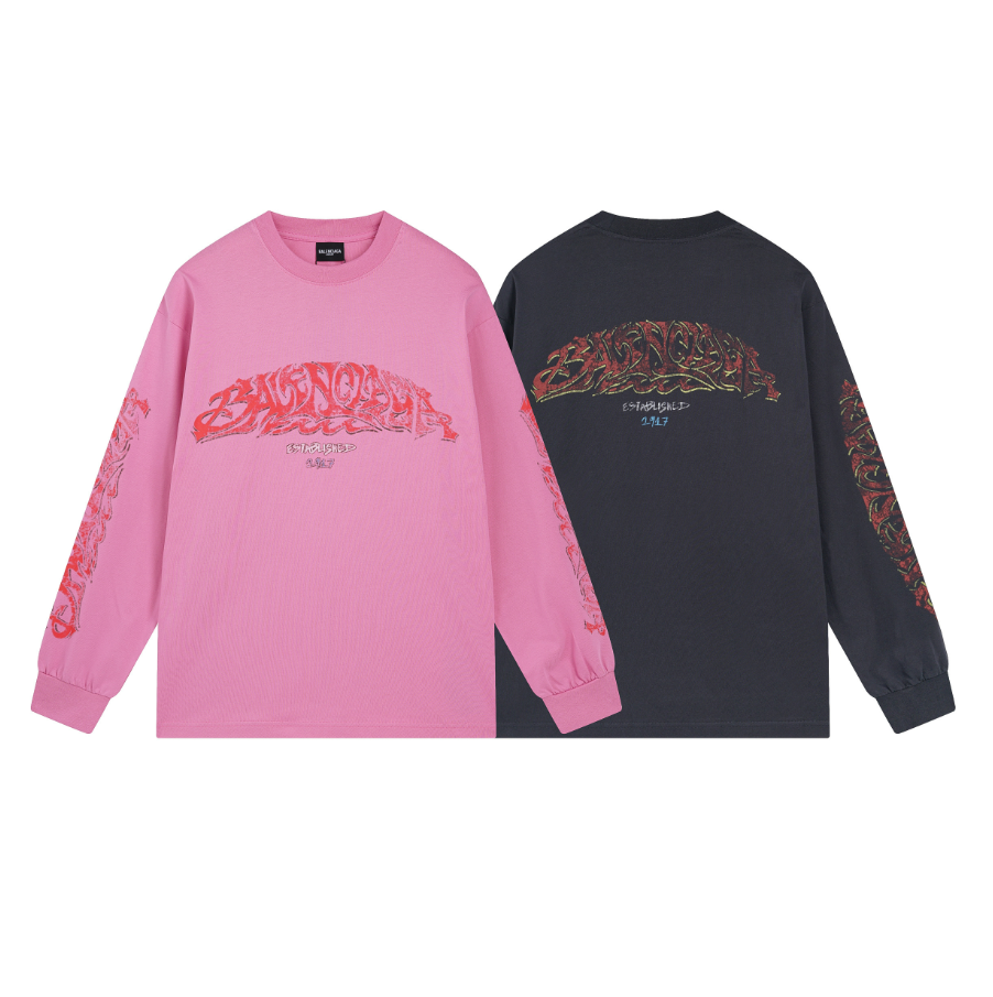 Balenciaga Long Sleeve Rosa y Negro.