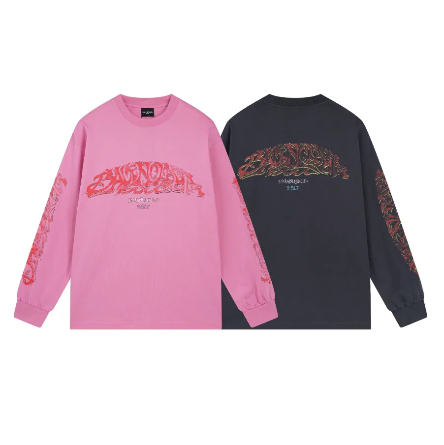 Balenciaga Long Sleeve Rosa y Negro