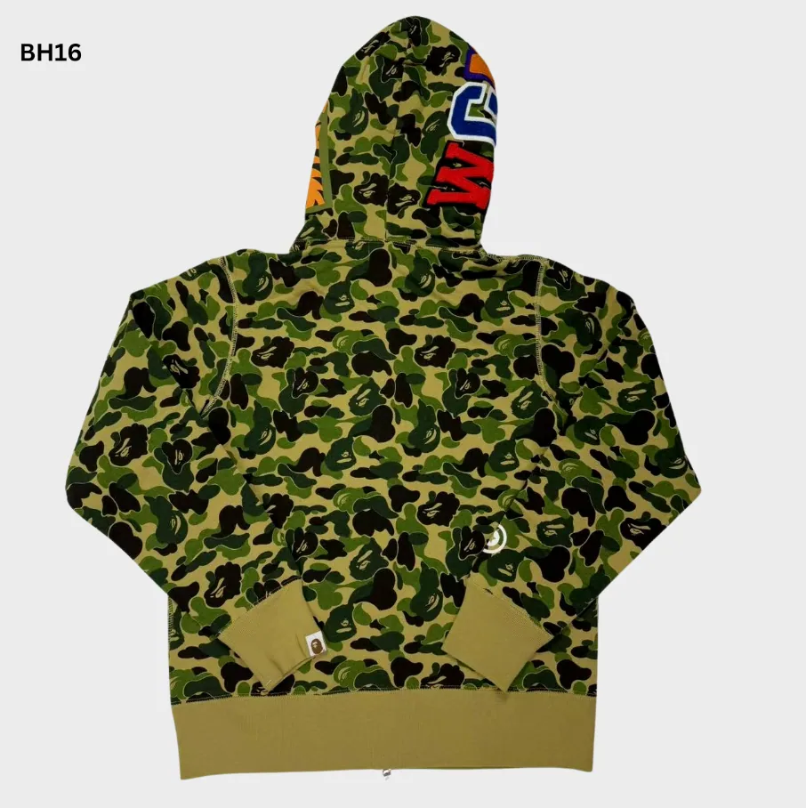 Bape Camo Green Shark Full Zip
