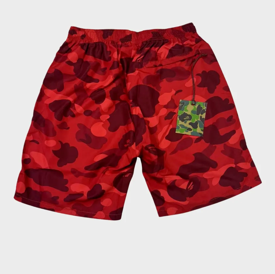 Bape Short Camo Red