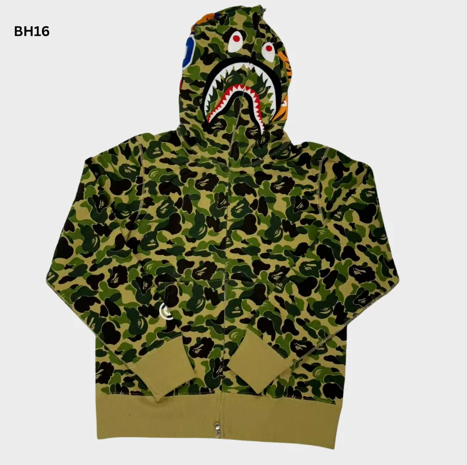 Bape Camo Green Shark Full Zip