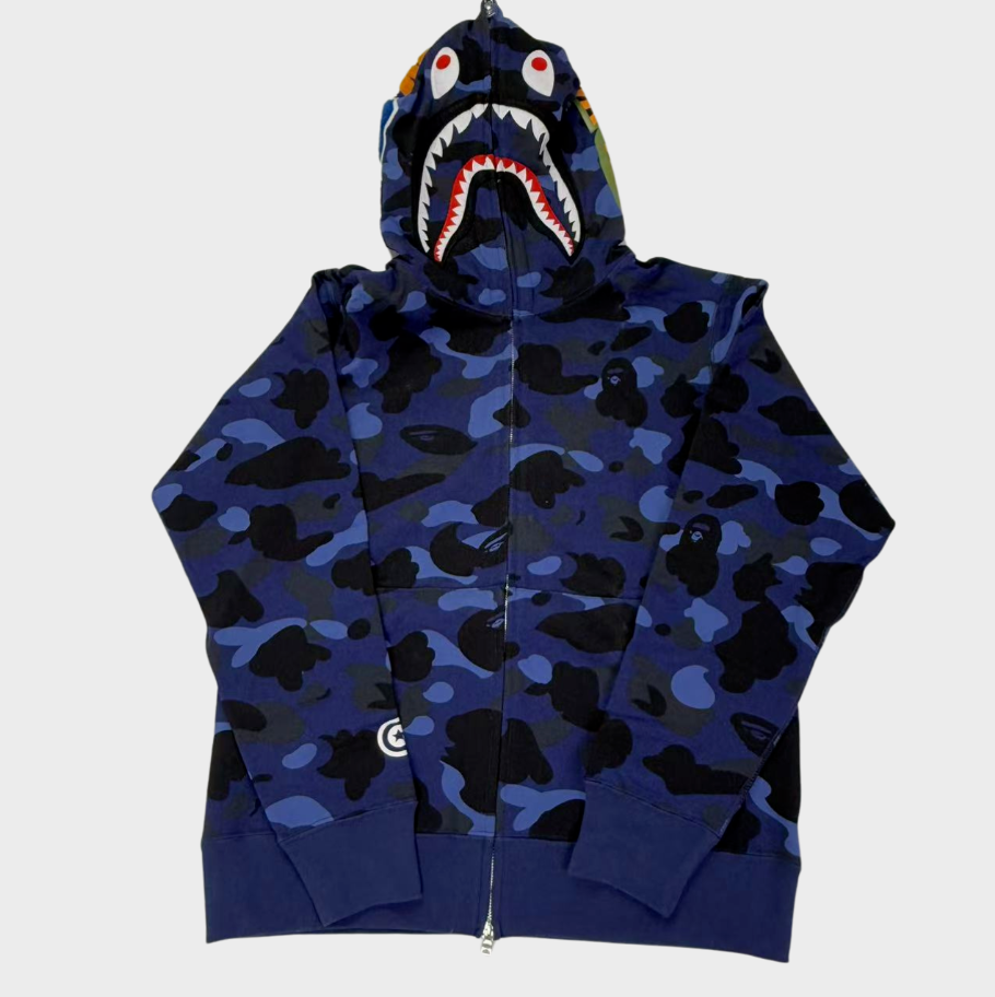 Bape Camo Navy Full Zip.