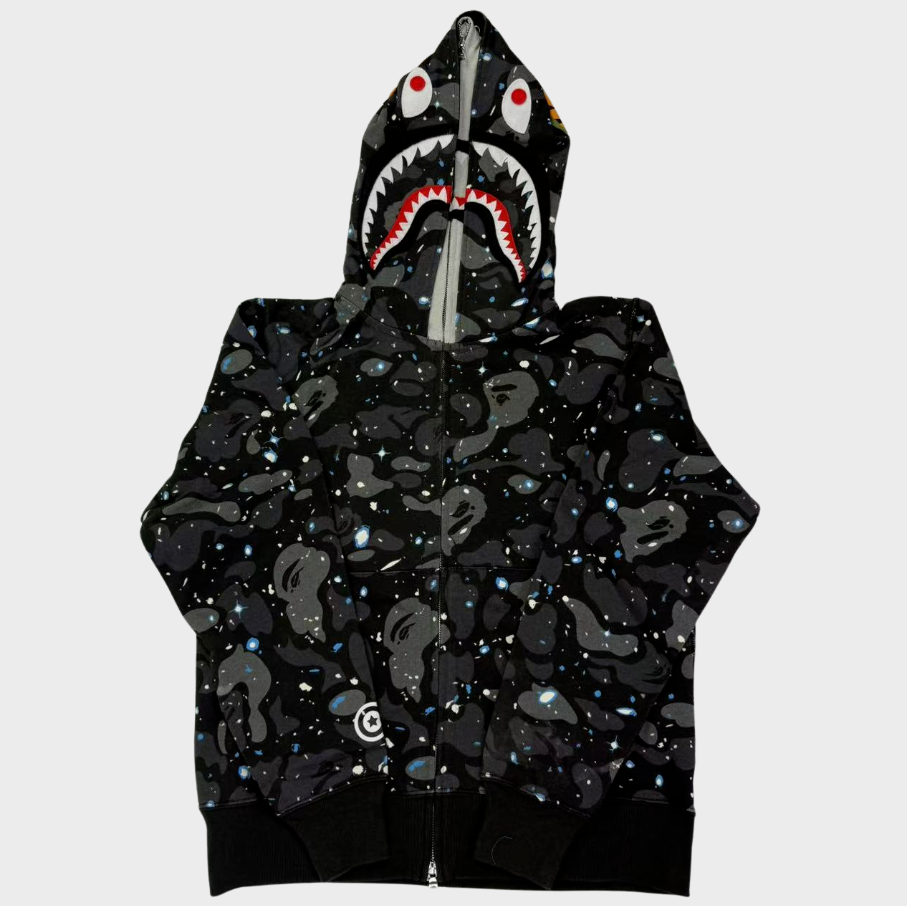 Bape Space Black Full Zip.