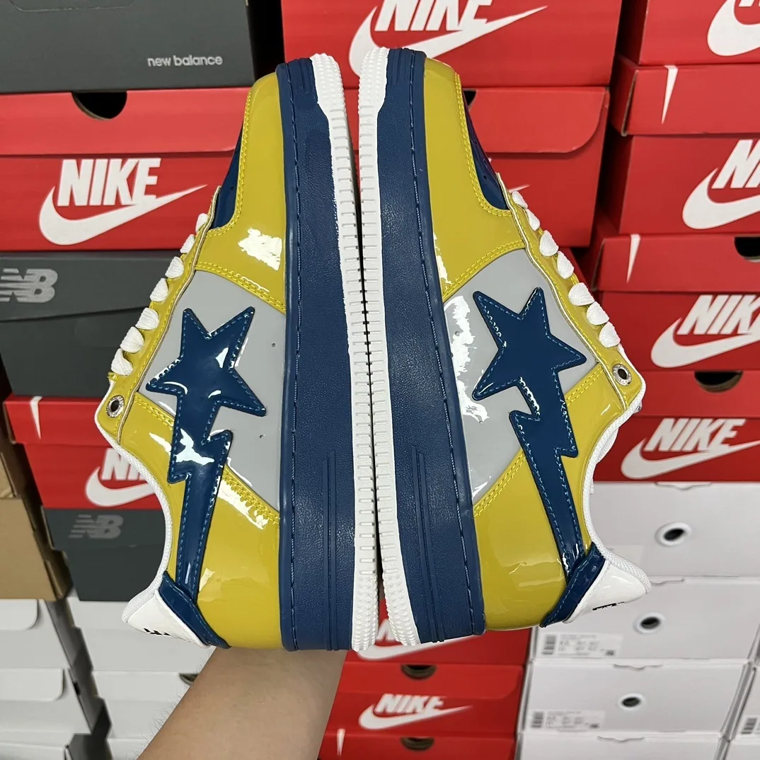 Bapesta Bape Sta Blanco Amarillo