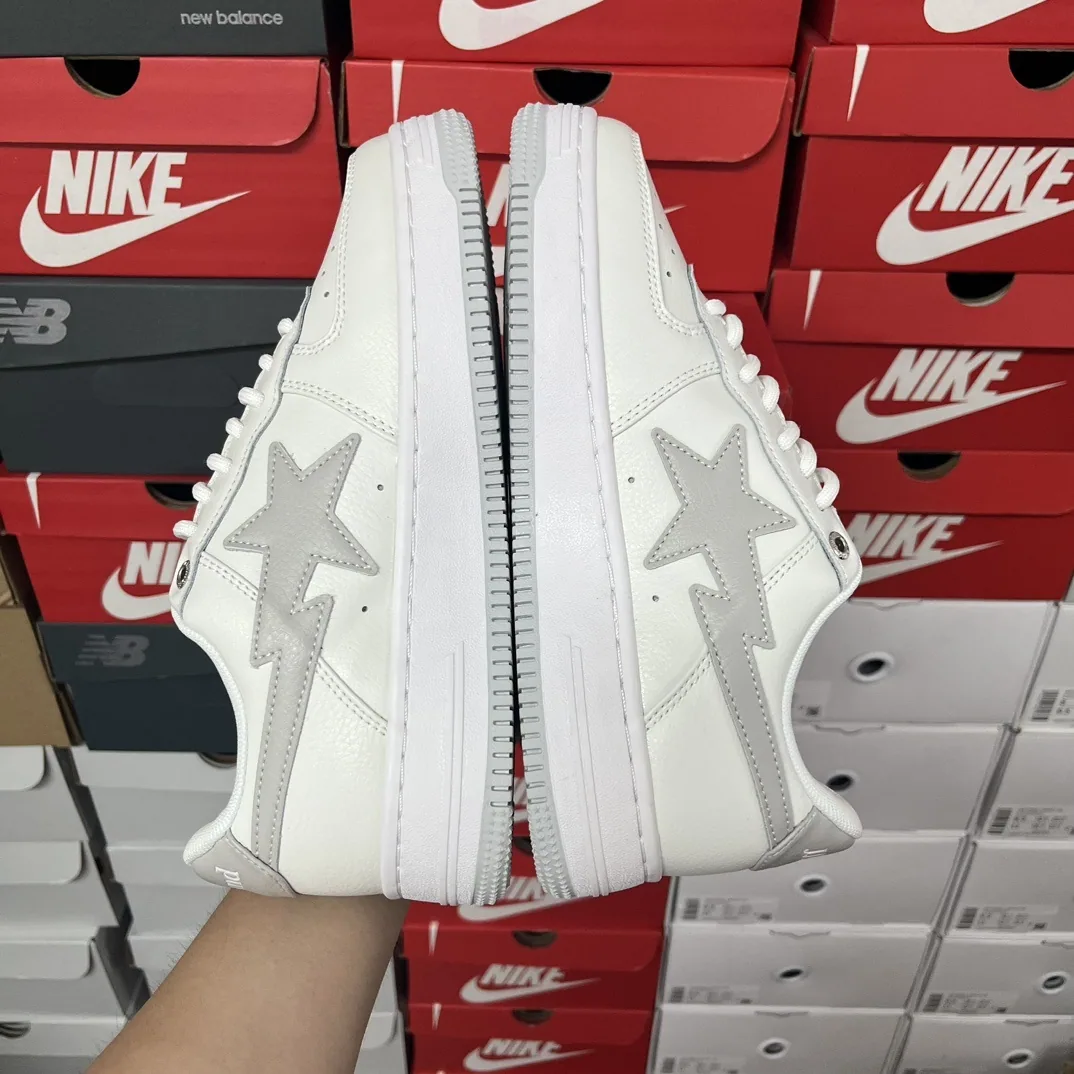 Bapesta Bape Sta Blanco Gris