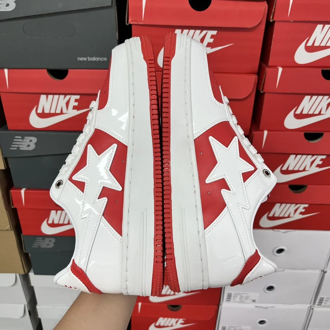 Bapesta Bape Sta Blanco Rojo 2