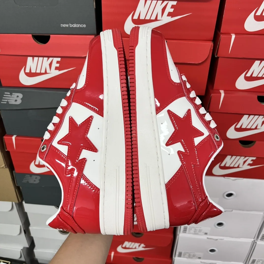 Bapesta Bape Sta Blanco Rojo