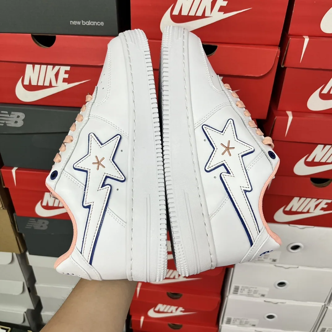 Bapesta Bape Sta Blanco Rosa