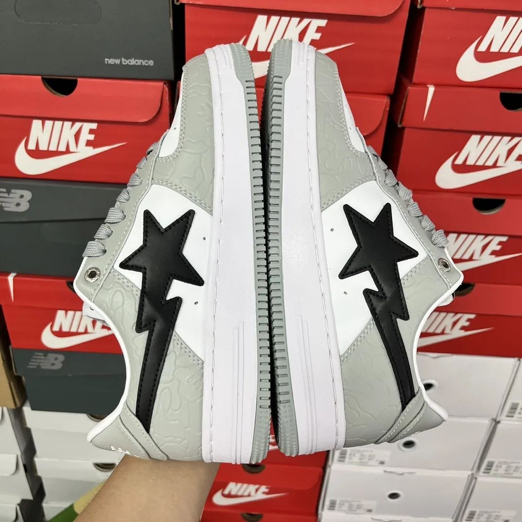 Bapesta Bape Sta Gris Negro