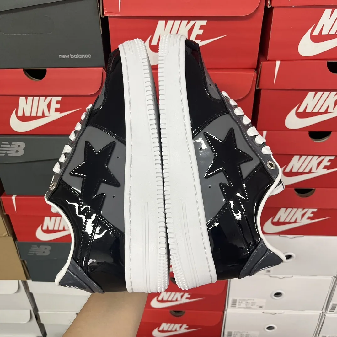 Bapesta Bape Sta Negro Gris
