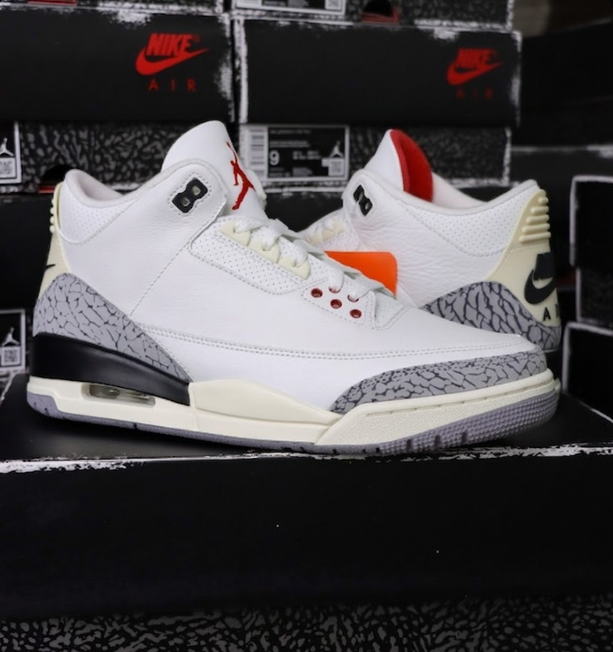 Jordan 3 White Cement.