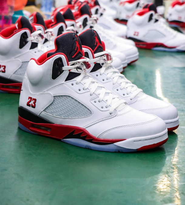 Jordan 5 Fire Red.