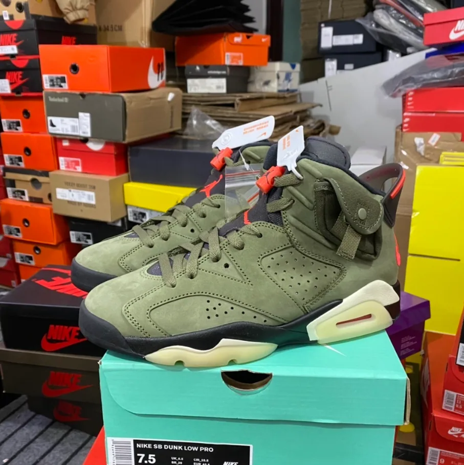 Jordan 6 Olive Travis Scott