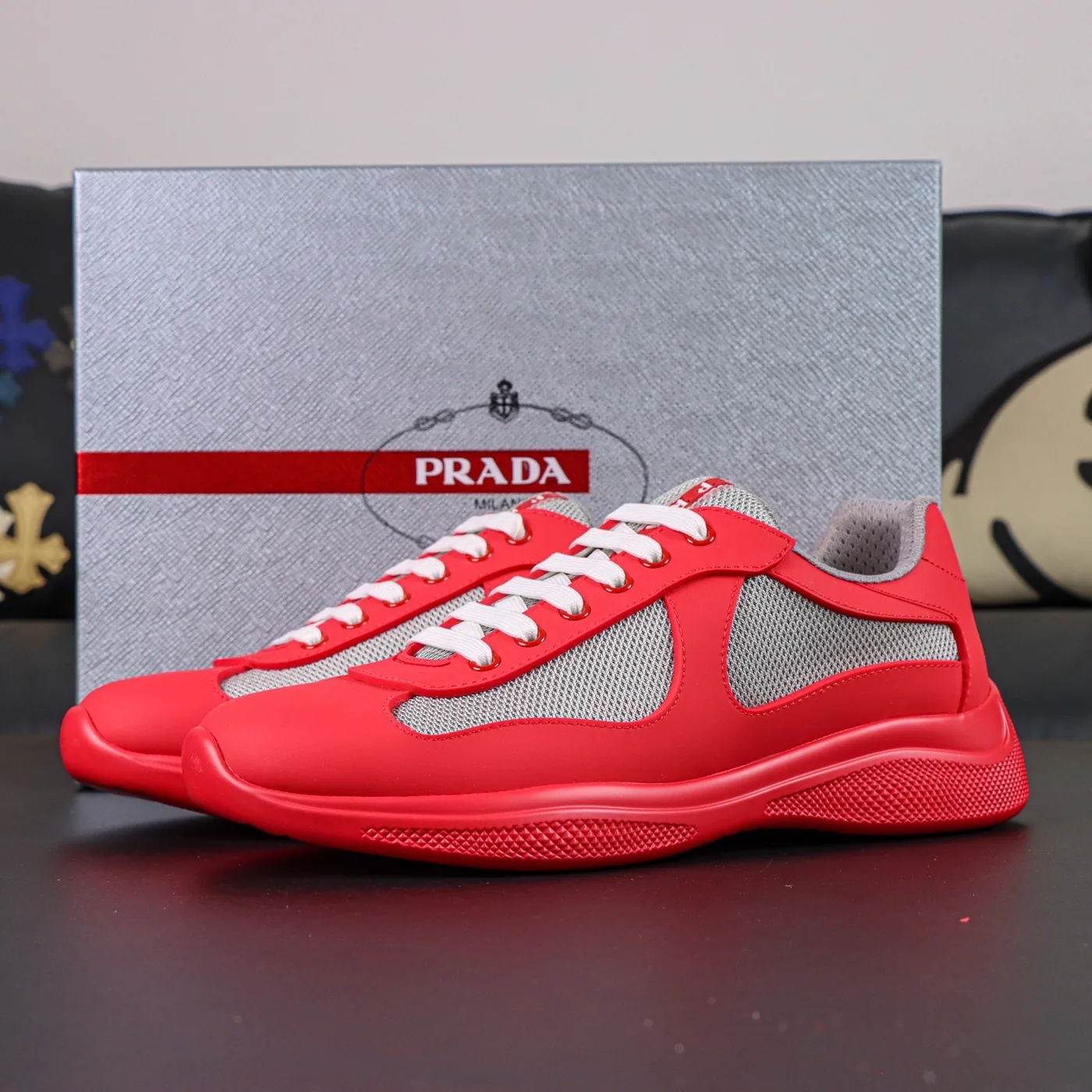Prada Gamuza Rojo